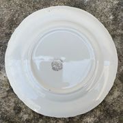 Set of 4 plates with floral motif, golden border early twentieth century