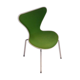 Chair model 3107 pre green fabric, design Jacobsen, Fritz hansen edition