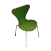 Chair model 3107 pre green fabric, design Jacobsen, Fritz hansen edition