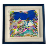Collage painting "Sea Voyage" - 32x30.5 cm