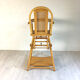 Chaise pour bébé vintage en bois et cannage