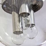 Vintage chrome hanging lamp, 1970s