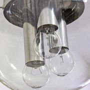 Vintage chrome hanging lamp, 1970s