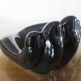 "hand" in black ceramic trinket bowl 60/70