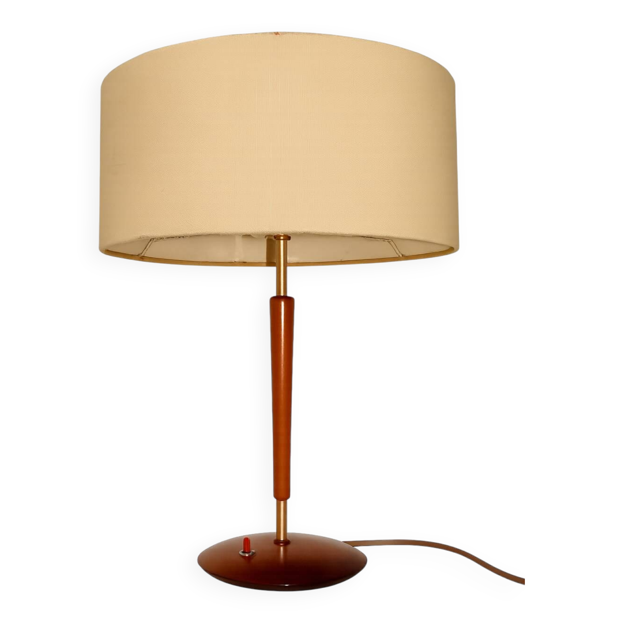 Lampe danoise vintage des années 60 – bois, métal, plastique