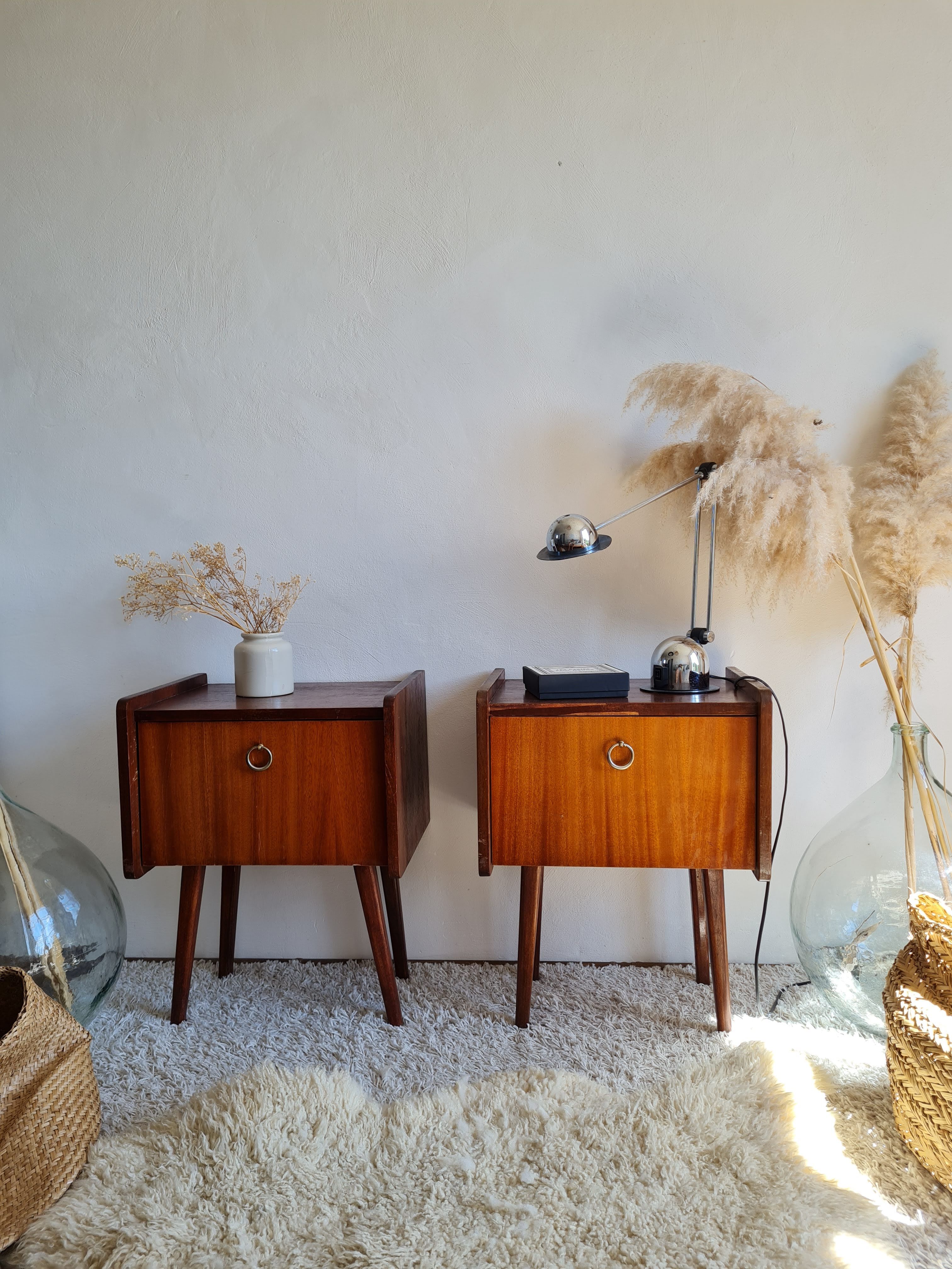Pair of vintage bedside tables