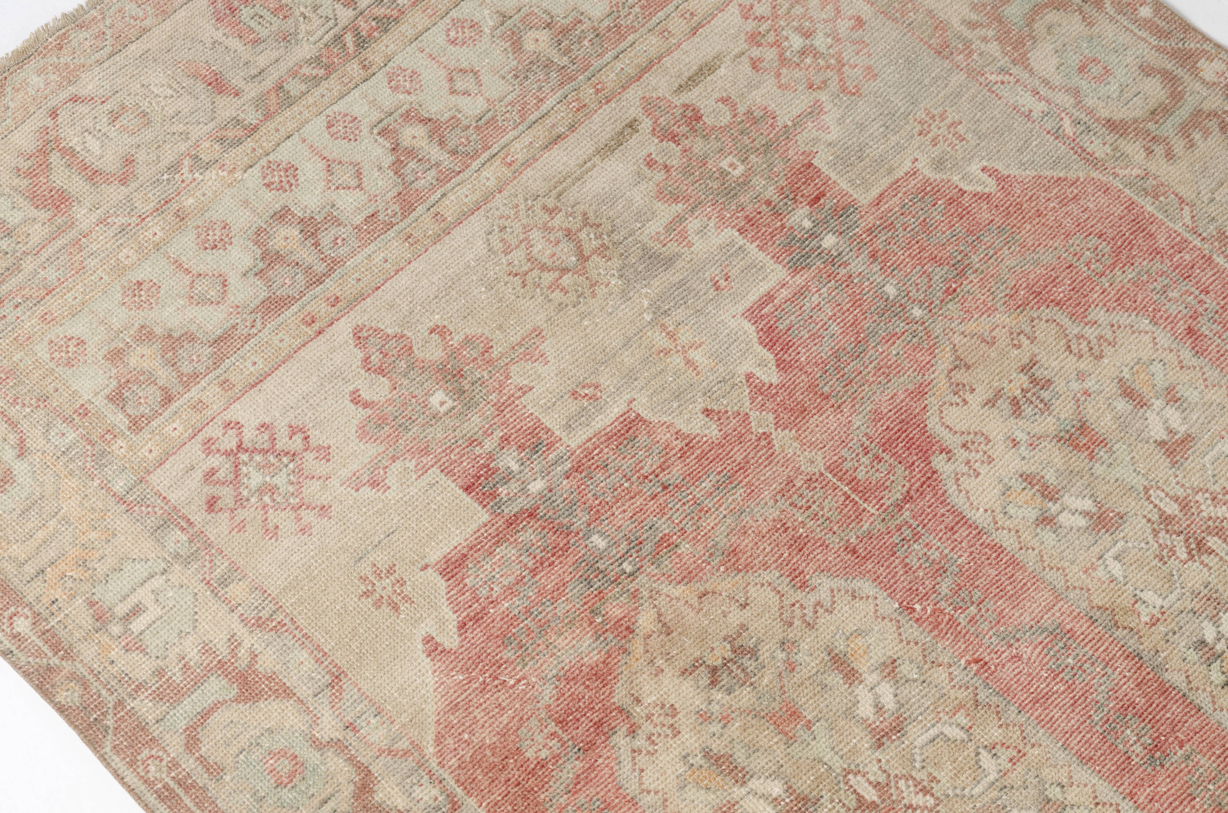 Oushak Vintage Wool Carpet