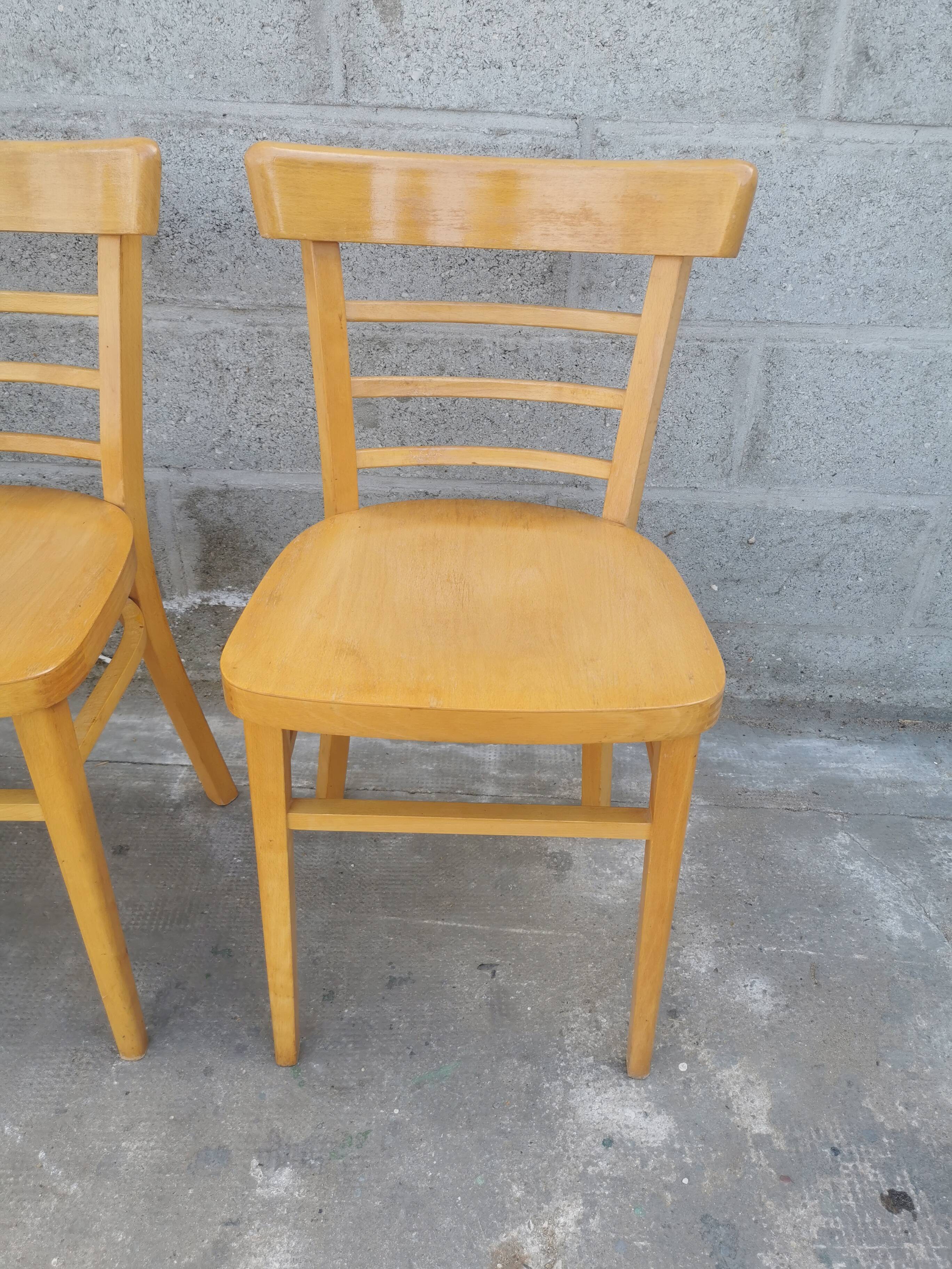 Set de quatre chaises bistrot Baumann