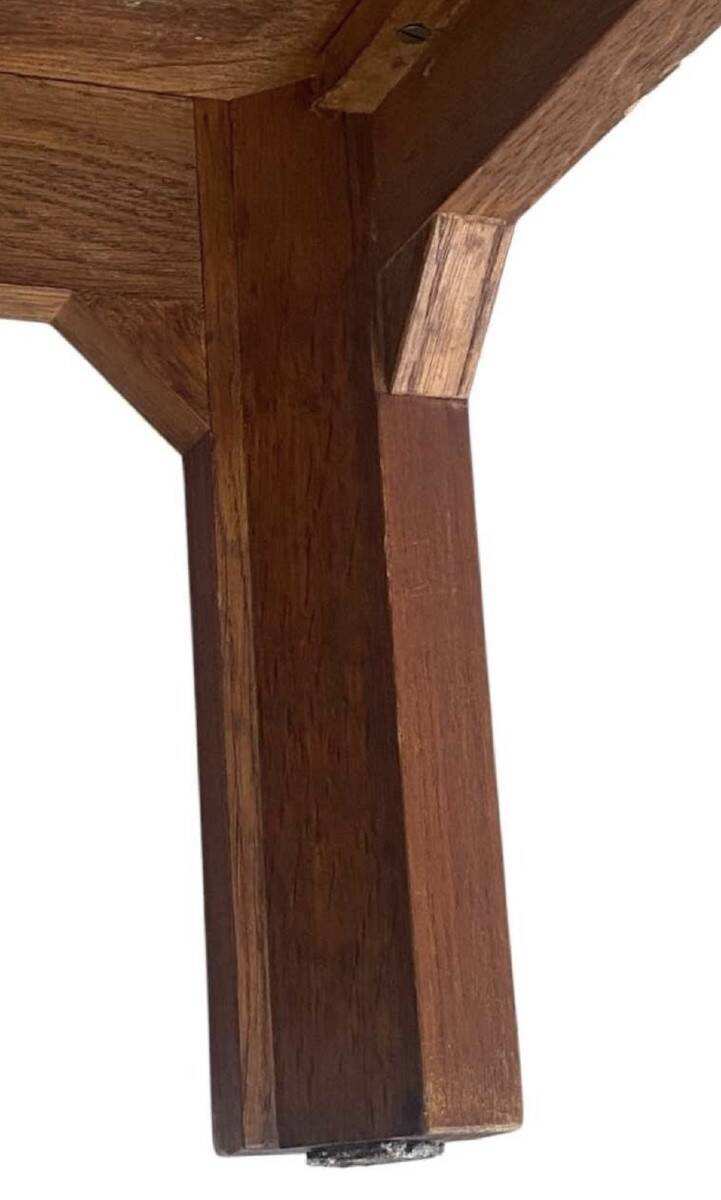 Teak coffee table with beveled legs, circa 1960