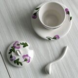 Sugar bowl, jam or honey pot hand painted "Richard Ginori", made in Italy.