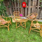 Vintage rattan lounge