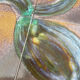 Vintage coffee table in stainless steel and ceramic from the 1970s.