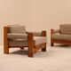Fauteuils en orme, 1980’s
