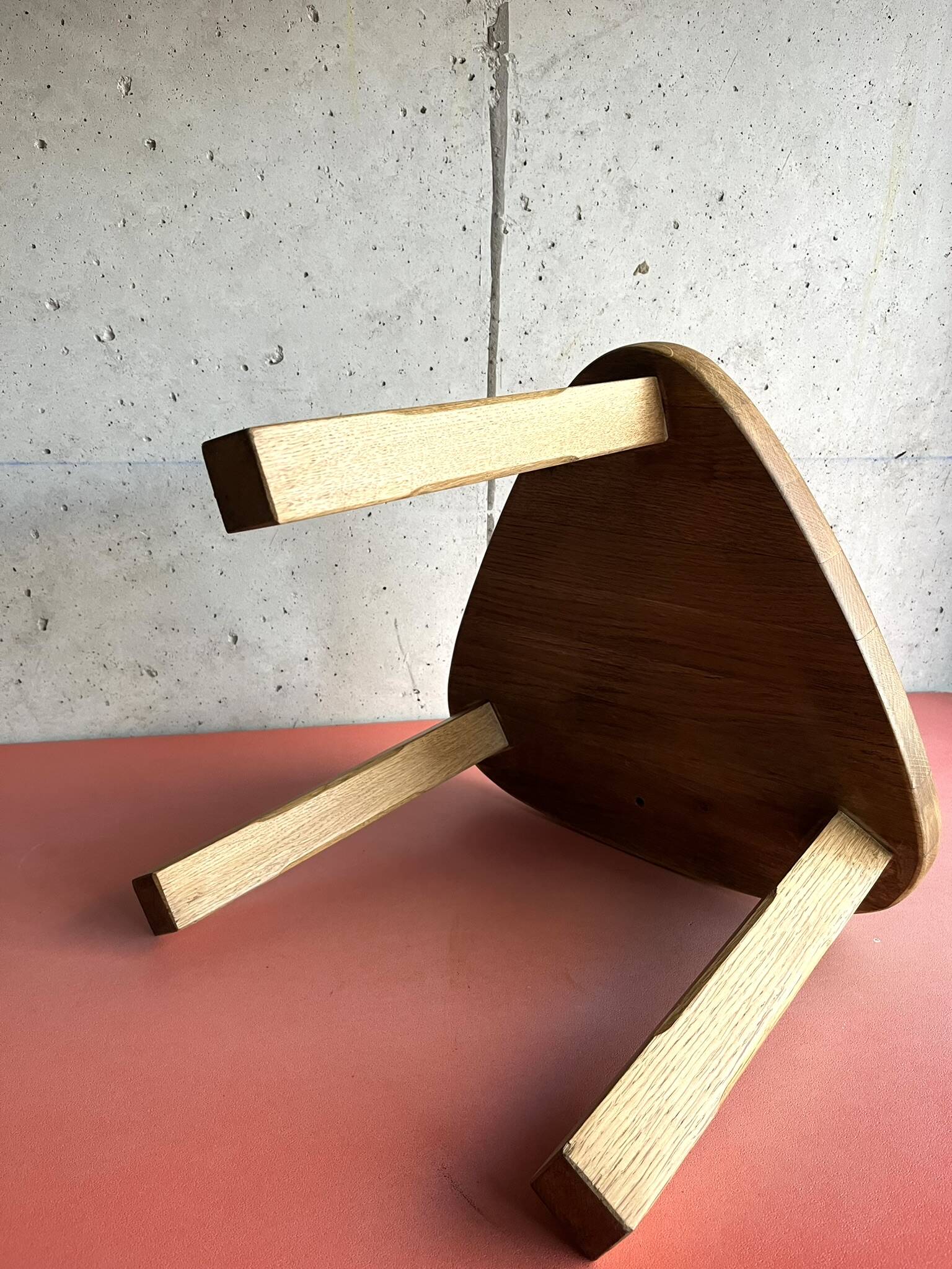 Vintage brutalist nesting tables in solid wood, design