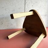 Vintage brutalist nesting tables in solid wood, design