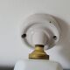Art Deco wall lamp in opaline and porcelain