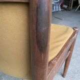 Set of 4 italian style chairs 1960 - rosewood and fabric