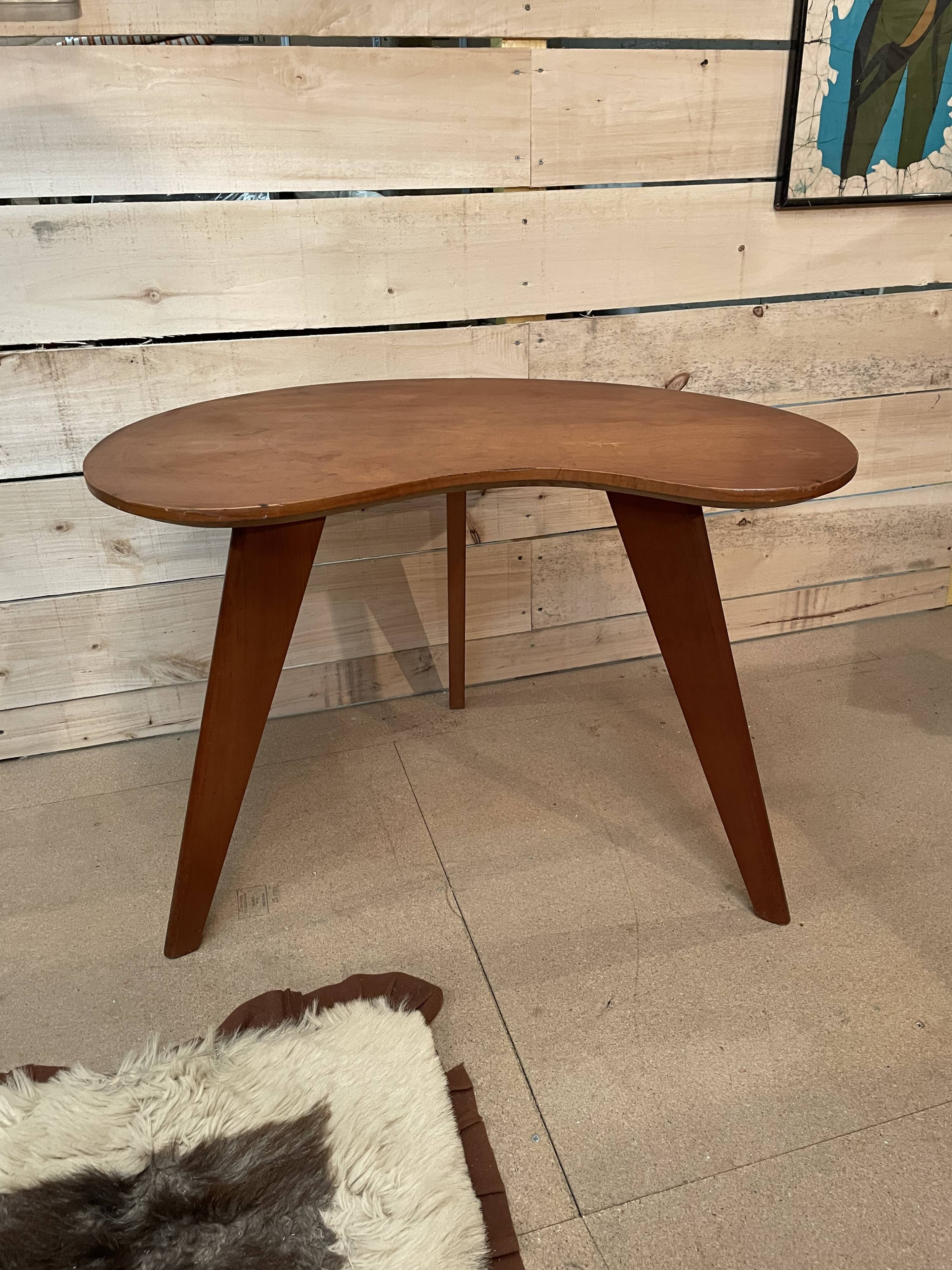 Table basse haricot vintage année 50
