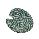 Mid-century Modern green ceramic plate, France 1960s