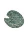 Mid-century Modern green ceramic plate, France 1960s