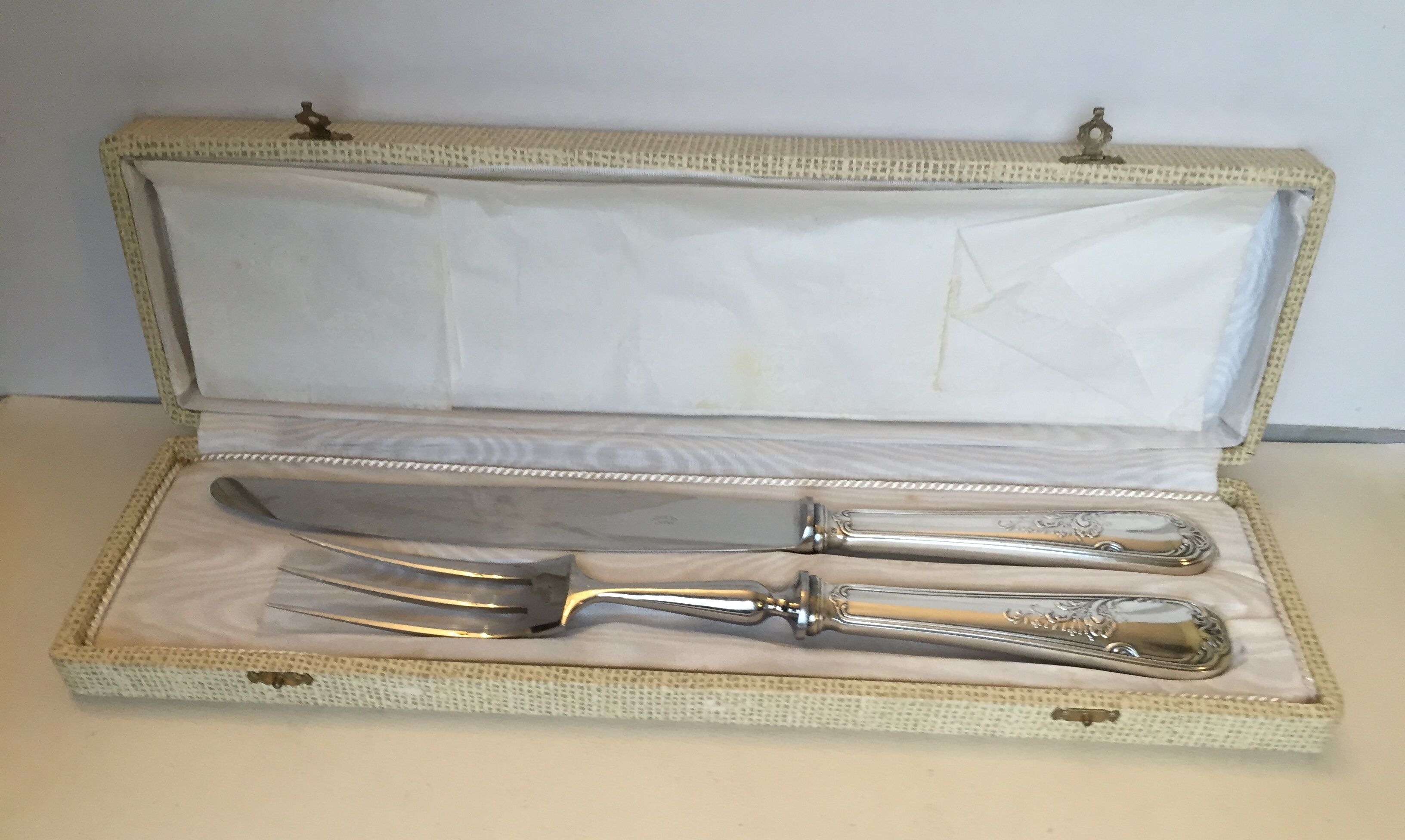 Silver metal service cover