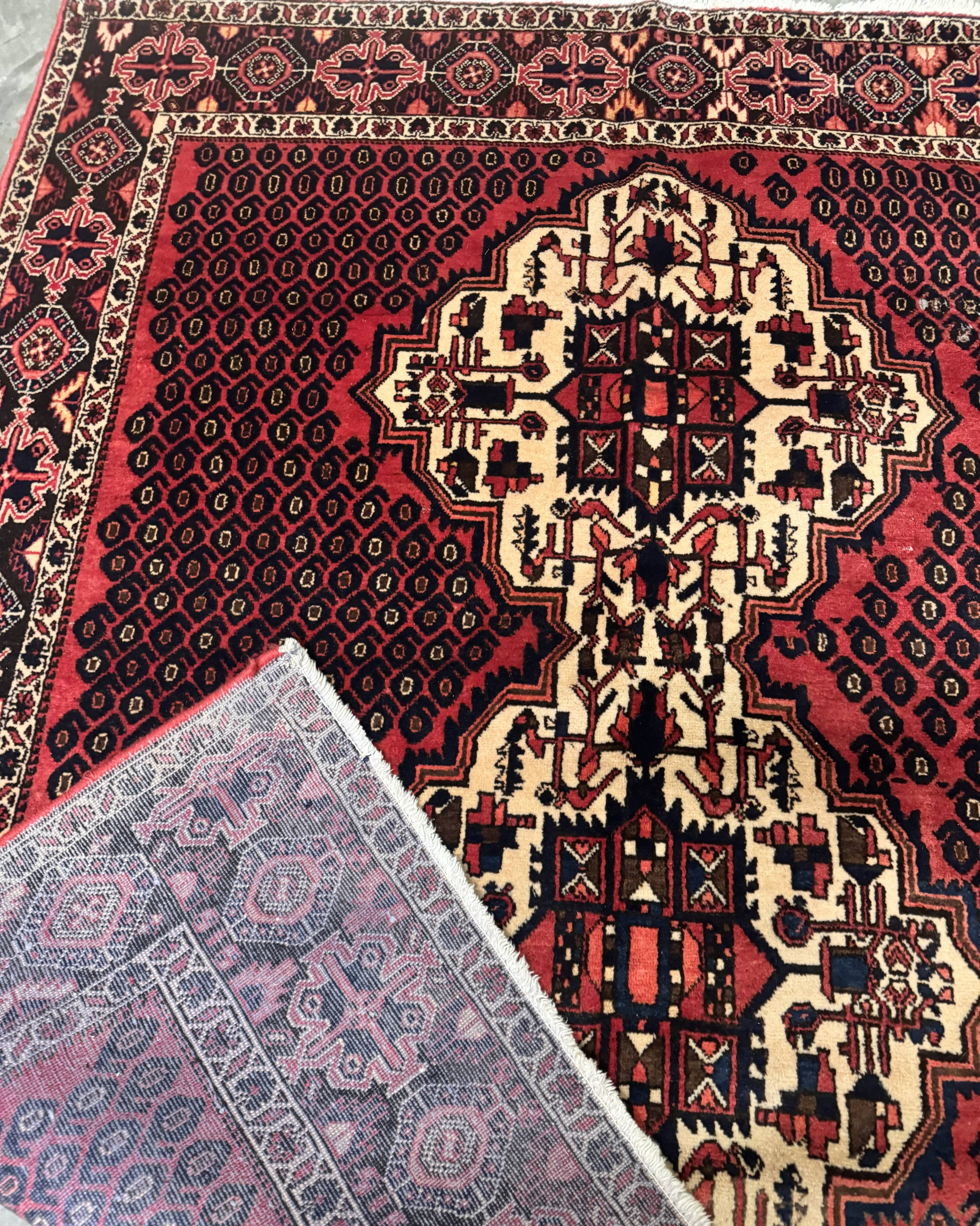 handmade Persian rug from Hamedan
