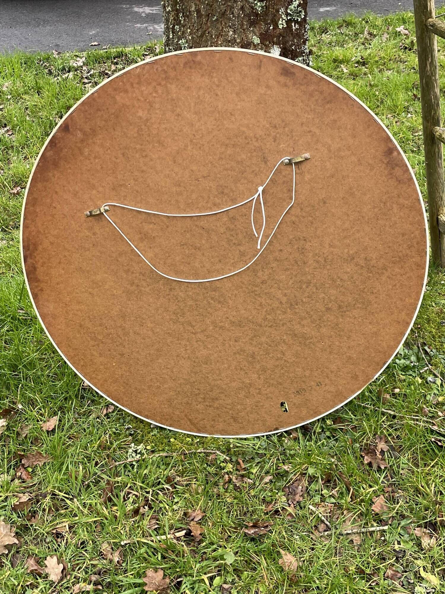 Very Large Vintage 1970's Trinity Plastic Mirror - 77cm Diameter