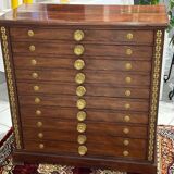 Antique mahogany architect's furniture from the end of the 19th century