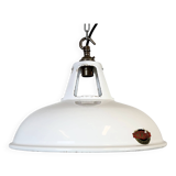 Industrial White Enamel Factory Pendant Lamp from Thorlux, 1960s
