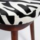 Heart-shaped chair with black and white zebra pattern, Poland, 1960s