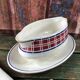 Gravy boat art deco white and red Villeroy and Boch model Rosario