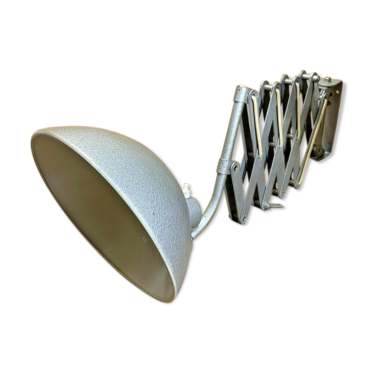 Beautiful accordion wall lamp 50,60', vintage lamp zigzag industrial design