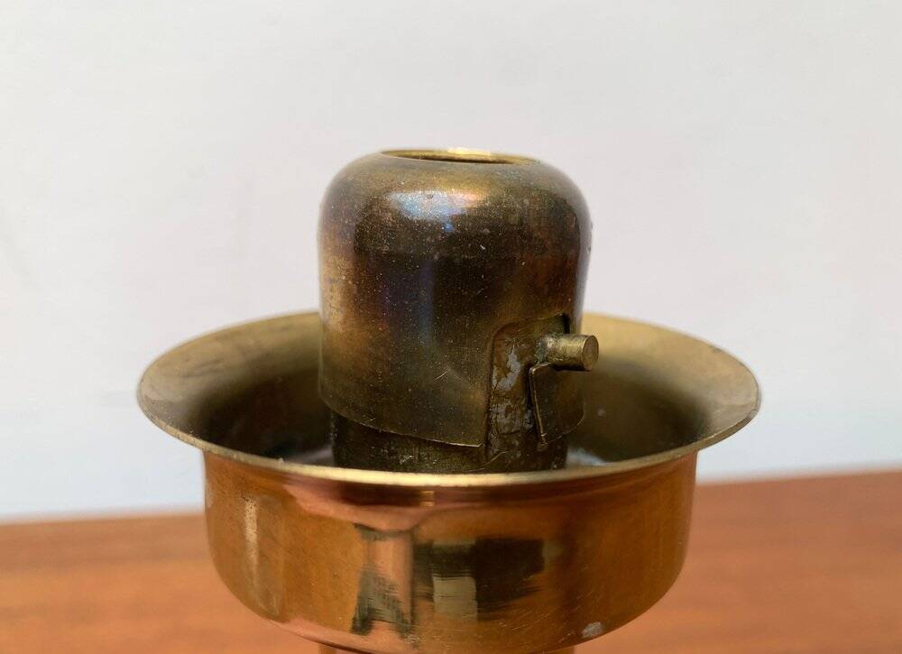 Brass and glass candle holder by Harald Buchrucker, mid-century, 1960s.