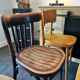 Baumann Stella and Luterma series of 6 mismatched bistro chairs
