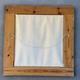 Swedish pine mirror, Nordic design from the 1980s