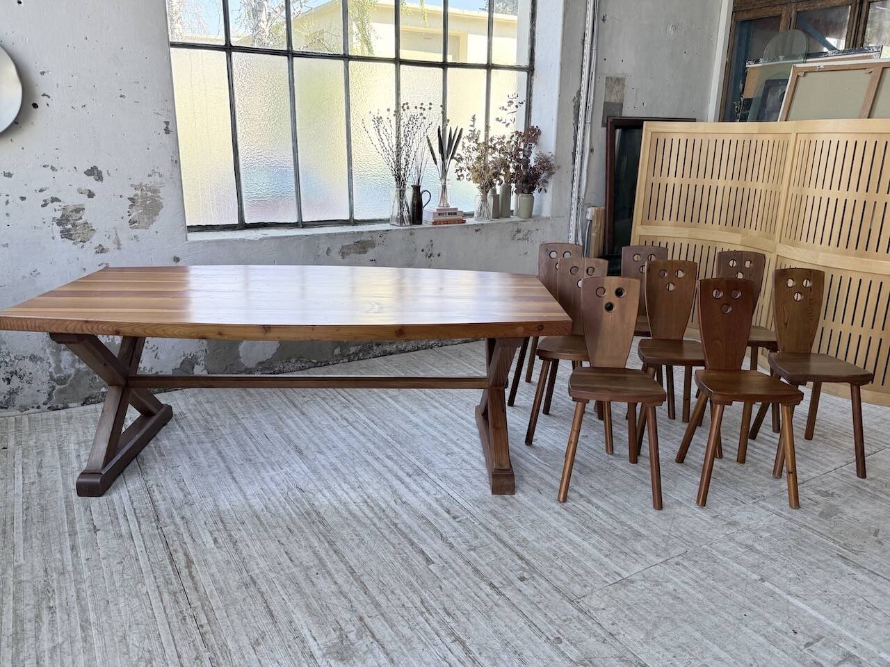 Mountain furniture set with table and 8 chairs Malmvall.