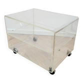 Table basse vintage en plexiglas années 70