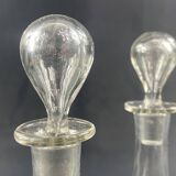 Paire de carafes en cristal XIXe pour cave à liqueur