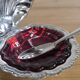 Stainless steel and glass seashell butter dish