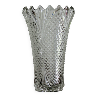 Crystal vase size - Diamond point pattern