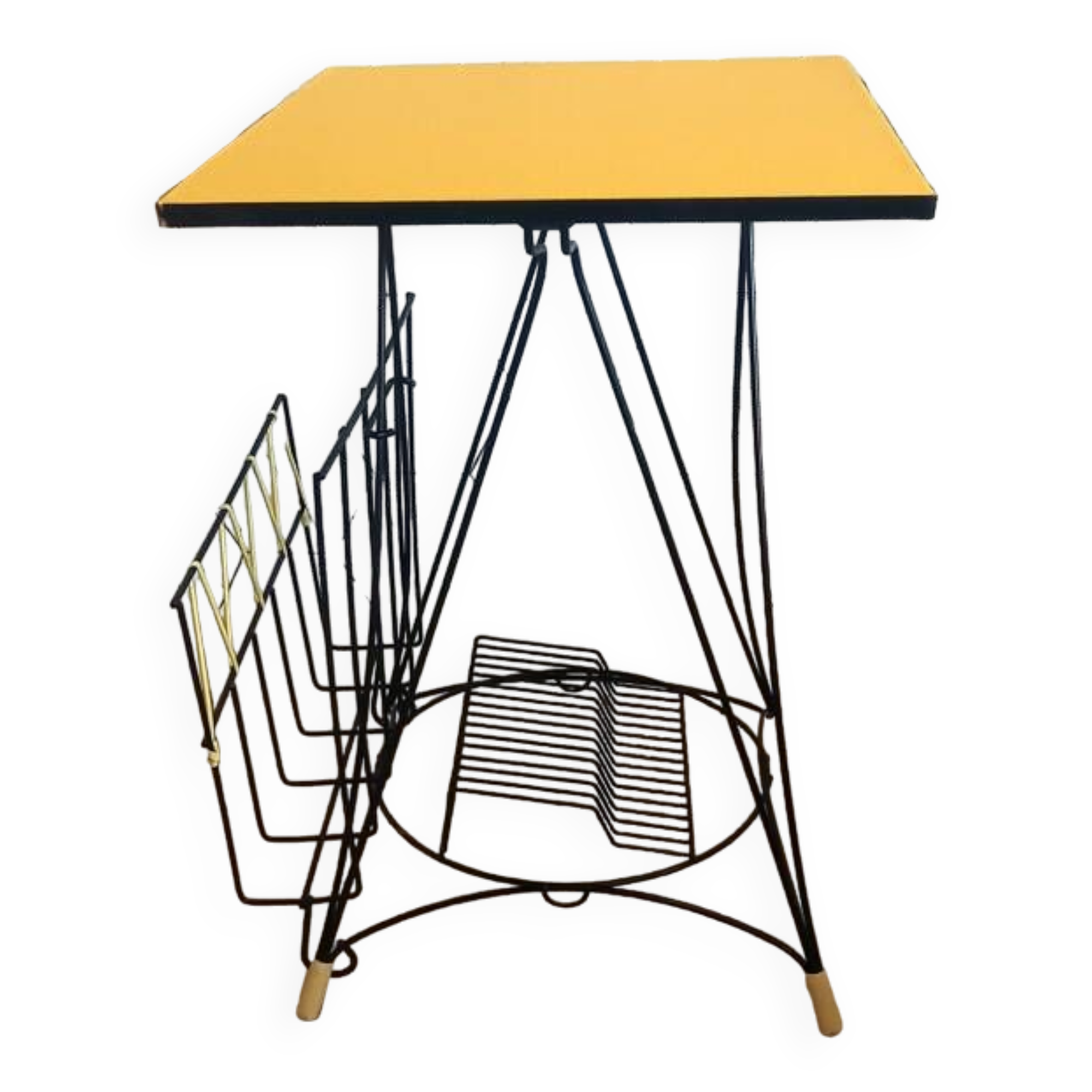 Side table for vintage vinyl records.