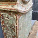 Antique mora clock long case, mint colour wood case 1800s