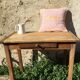 Housse de coussin en tissu vintage brodé