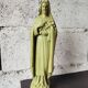 Ancient statue of Saint Thérèse of Lisieux – patinated olive green plaster