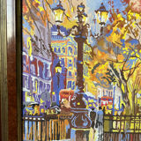 Vintage painting of Paris's grand avenues.