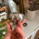 Set of 6 silver-plated metal egg cups