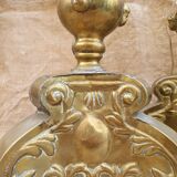 Pair of brass lamps xixème