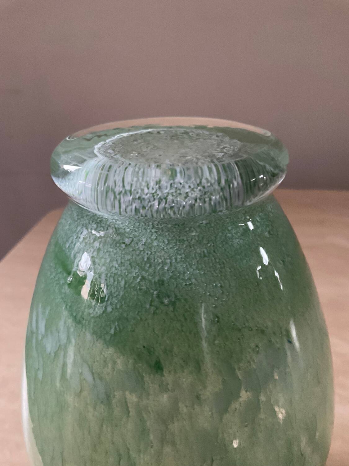 Vintage glass paste vase