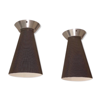 Pair of modernist ceiling lights, 1950