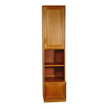 Meuble modulaire étroit en teck, étagère 3, design Skandi, années 1970